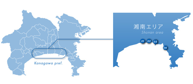 湘南エリアのマップ